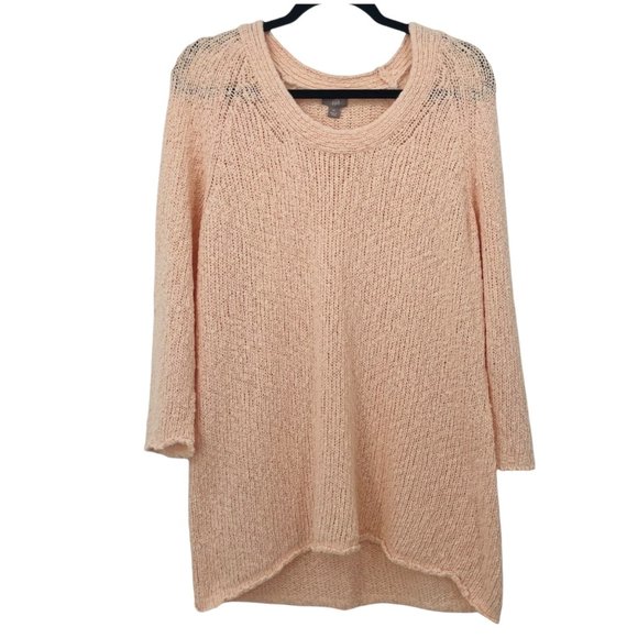 J. Jill Sweaters - J. Jill Open Knit Sweater Size XL X-Large Cotton Nylon Peach Pink Womens